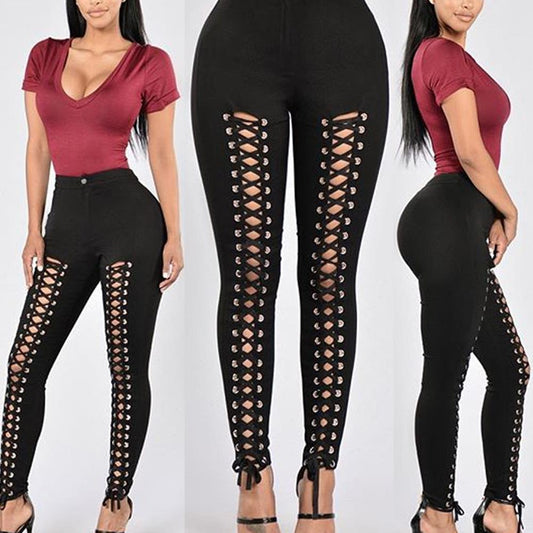 Hollow Bottoming Lace Sexy Leggings