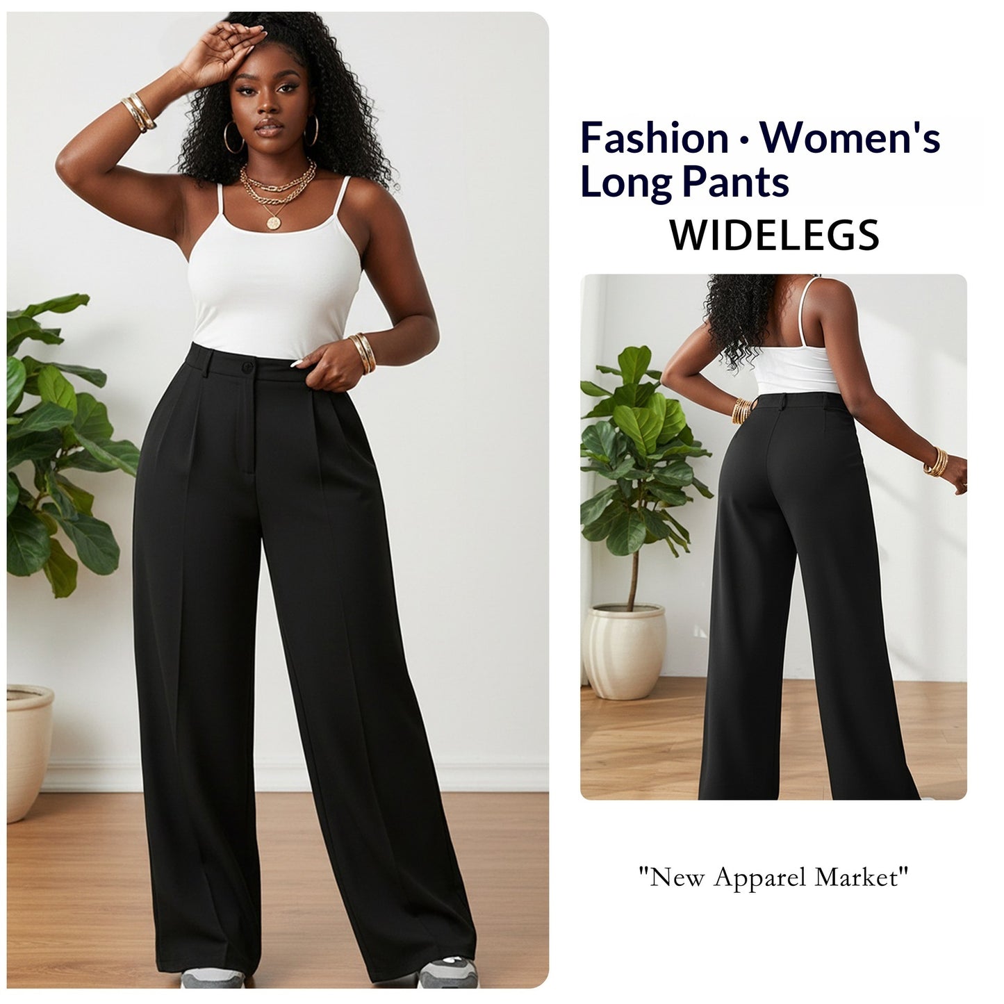 Stylish Versatile American-style Draping Straight-leg Casual Pants