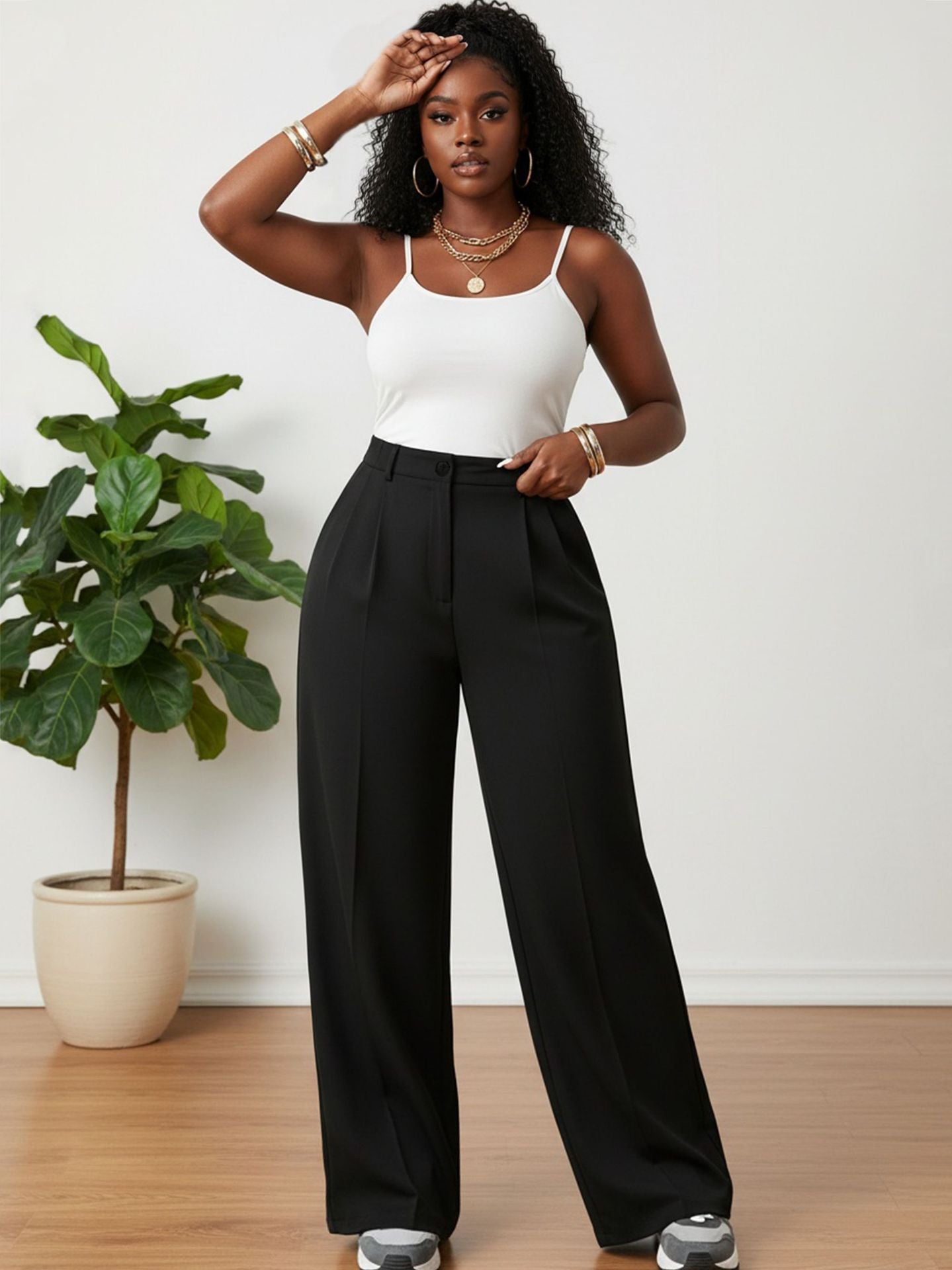 Stylish Versatile American-style Draping Straight-leg Casual Pants